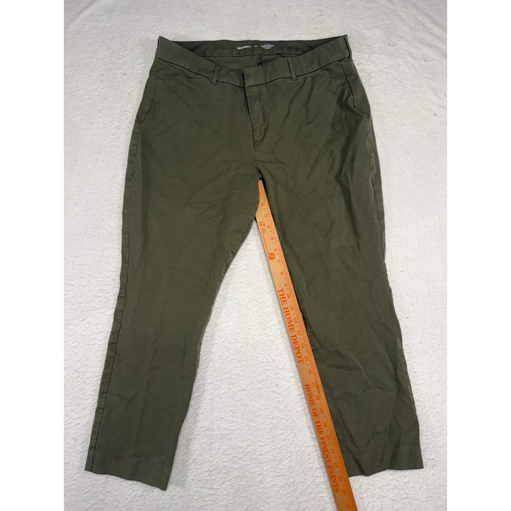 Old Navy Pixie Skinny High Rise Pants Olive Green Secret Smooth Pockets Size 18